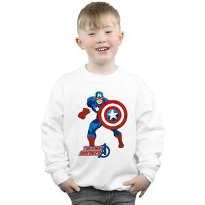 Captain America Boys The First Avenger Sweatshirt / White